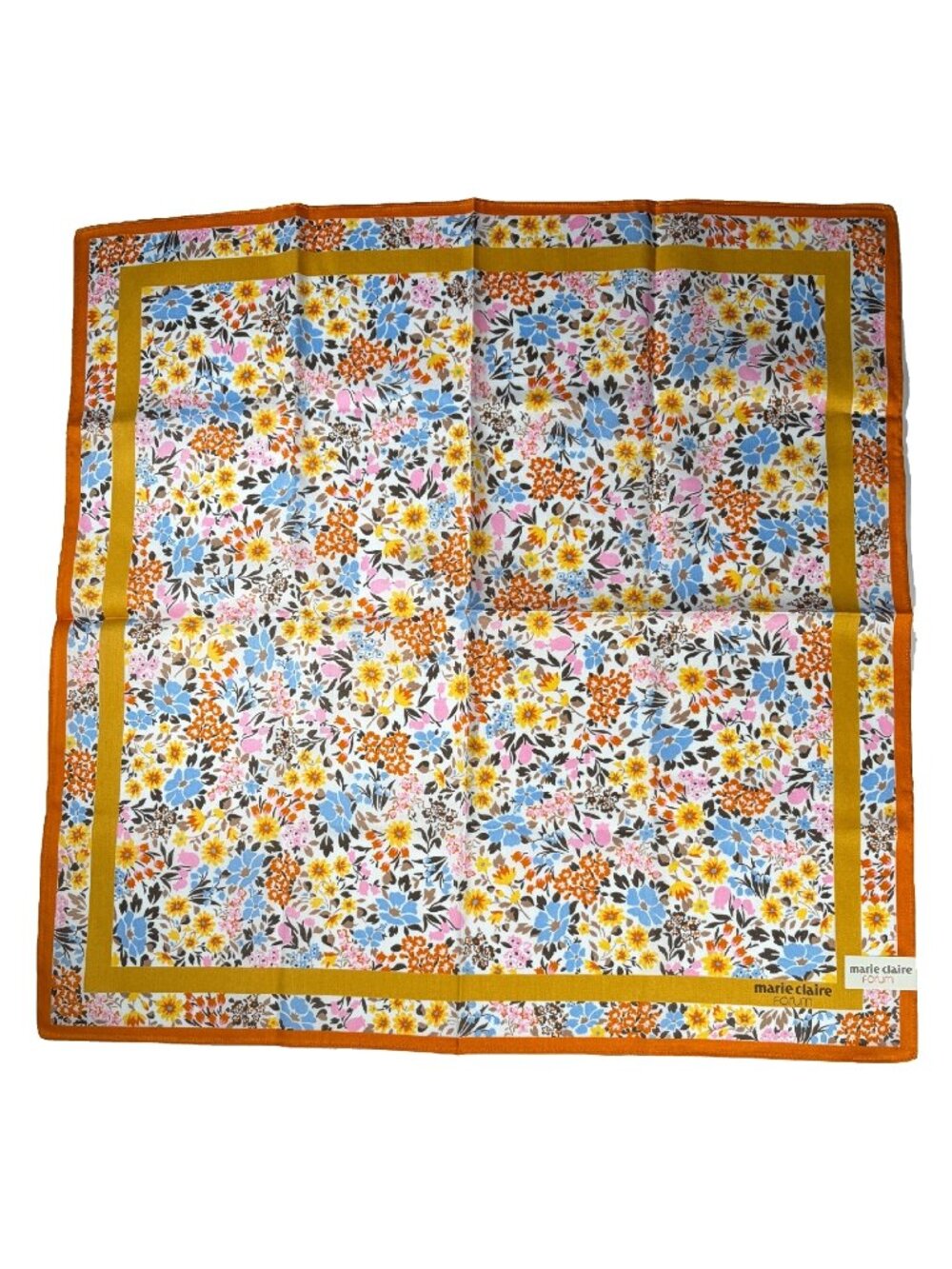 NWT Marie Claire Forum Cotton Floral Scarf 19.5"